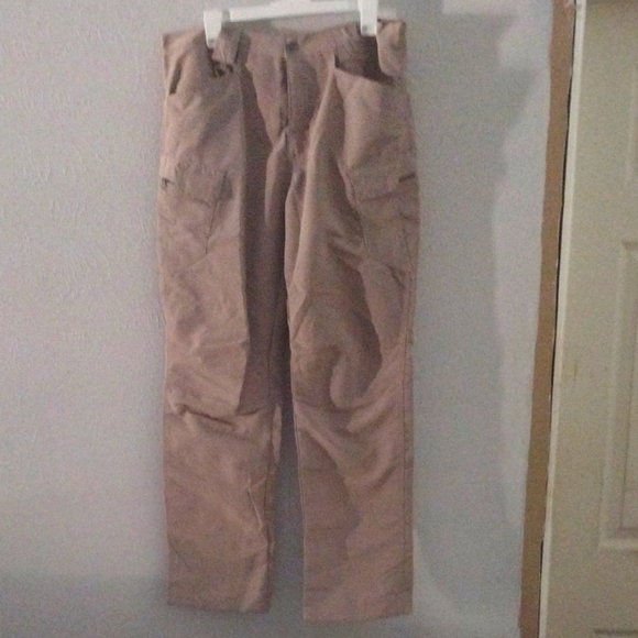 Men’s Tan Cargo Pants XL – 100% Polyester, Utility Trousers NWOT - Picture 2 of 5